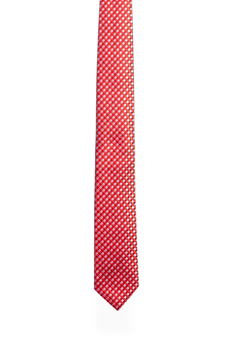 Cravatta Andrea Franceschi Classic Weave Texture Silk Da Uomo Rosso Ghiaccio In Seta