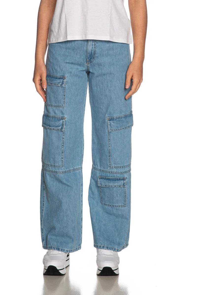 Jeans Haveone Pocket Side Da Donna Denim Light Blu
