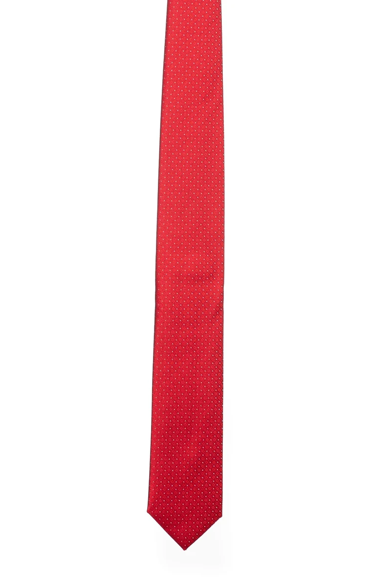 Cravatta Andrea Franceschi Classic Squares Point Silk Da Uomo Rossa Bianco In Seta