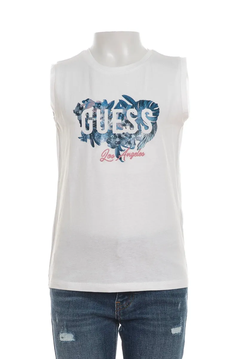 Canotta Guess Los Angeles Da Bambina Bianca