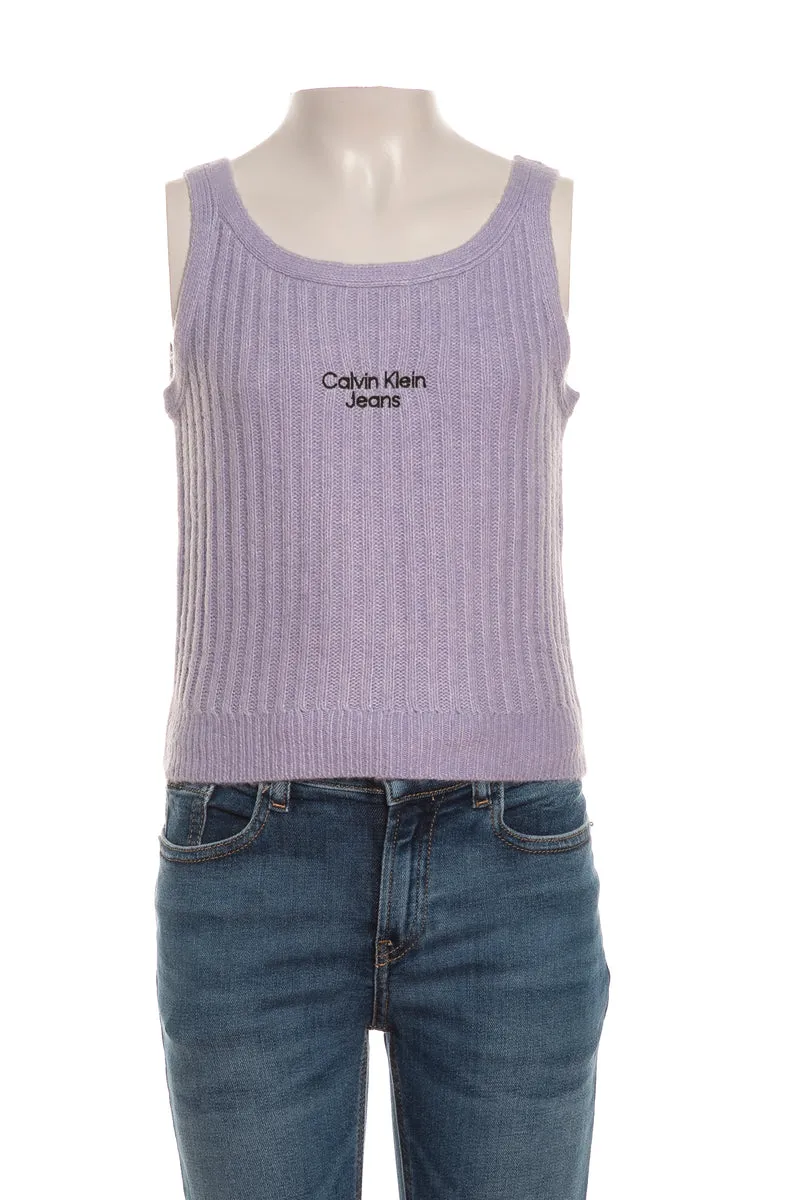 Top Canotta Calvin Klein Super Soft Da Bambina Lavanda
