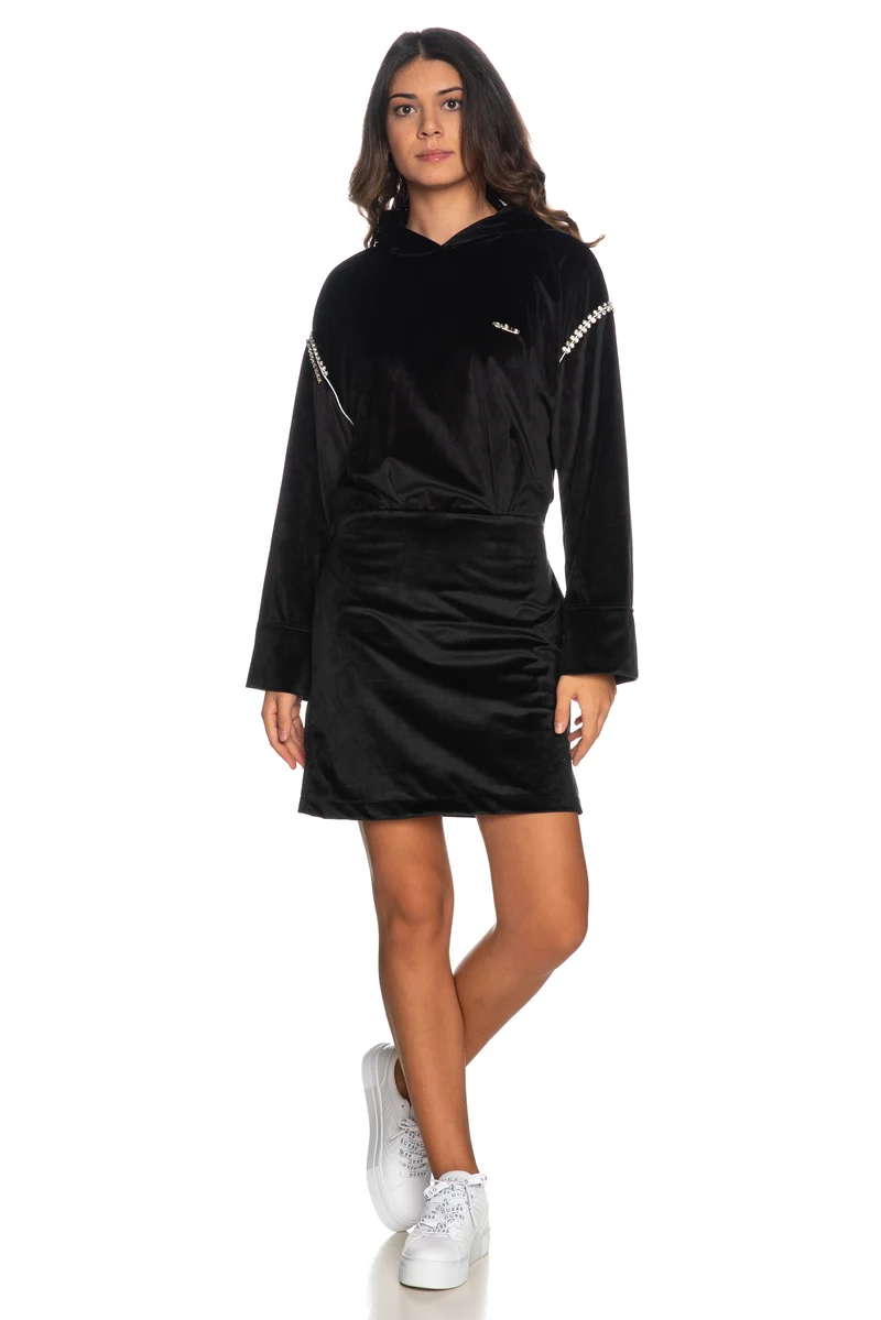 Abito Corto Gaelle Paris Velvet Da Donna Nero