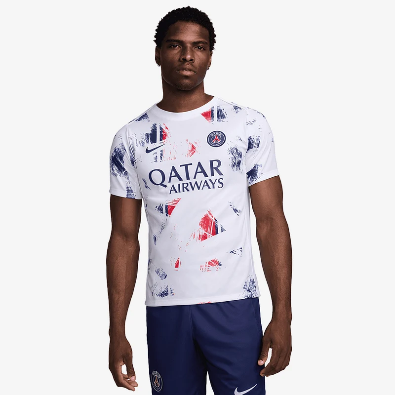 Top Nike Paris Saint-Germain 24/25 Dri-FIT Academy Pro Maniche Corte Pre-Match Trasferta