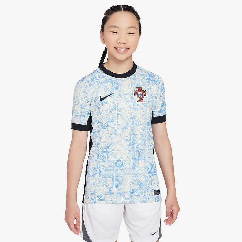 Maglia Nike Portogallo 2024 Bambini Dri-FIT Stadium Maniche Corte Trasferta