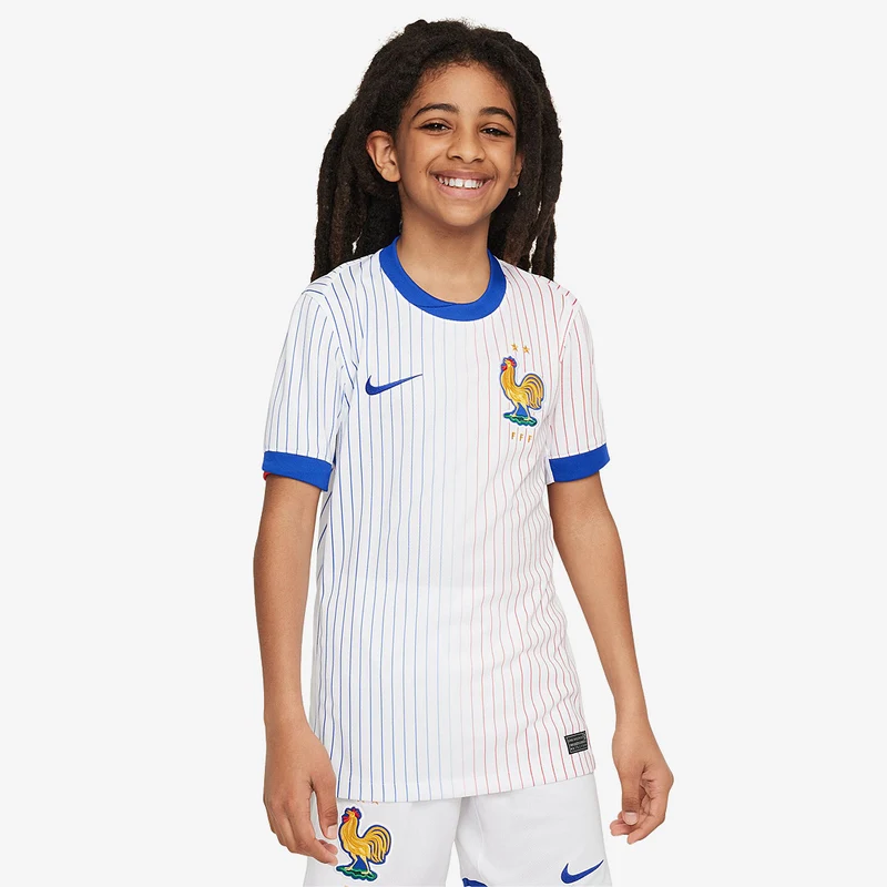 Maglia Nike Francia 2024 Bambini Dri-FIT Stadium Maniche Corte Trasferta