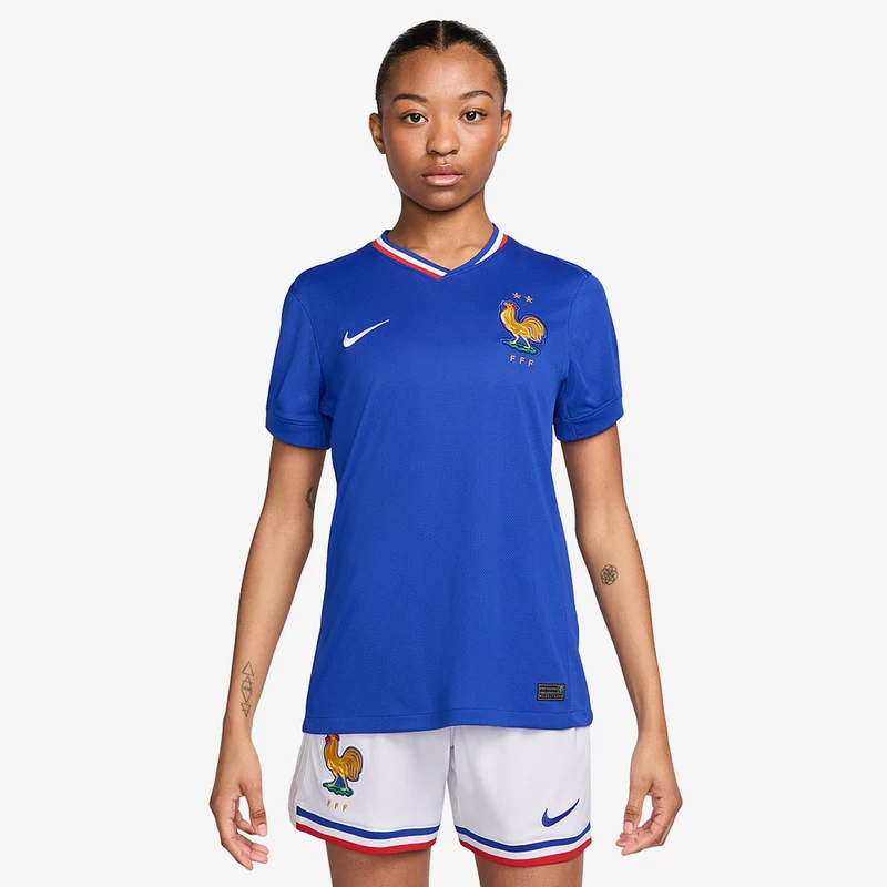 Maglia Nike Francia 2024 Donna Dri-FIT Stadium Maniche Corte Primo Kit