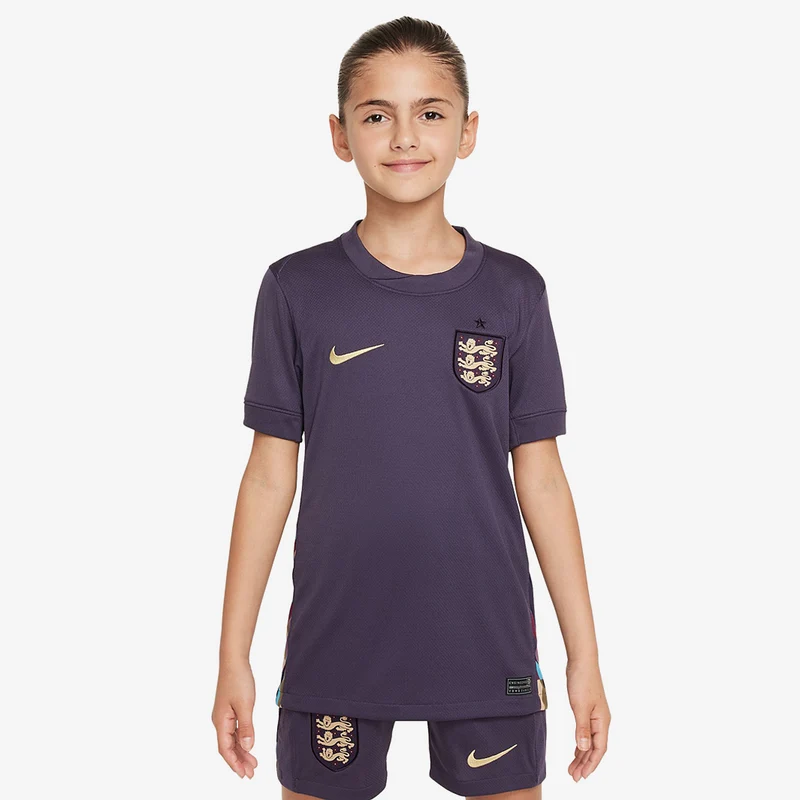 Maglia Nike Inghilterra 2024 Bambini Dri-FIT Stadium Maniche Corte Trasferta