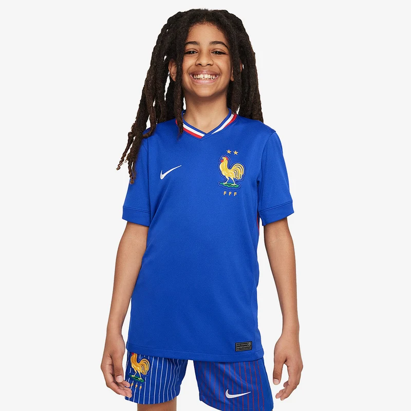 Maglia Nike Francia 2024 Bambini Dri-FIT Stadium Maniche Corte Primo Kit