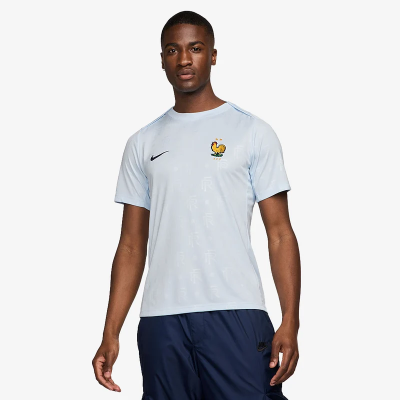 Top Nike Francia 2024 Dri-FIT Academy Pro Pre-Match Maniche Corte Trasferta