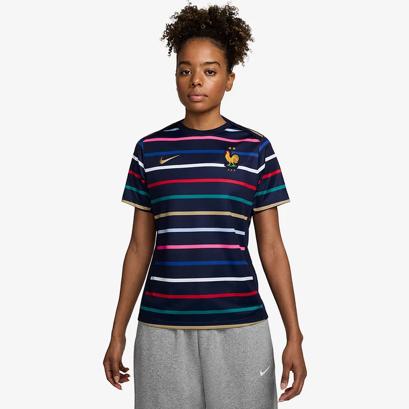 Top Nike Francia 2024 Donna Dri-FIT Academy Pro Pre-Match Maniche Corte Primo Kit